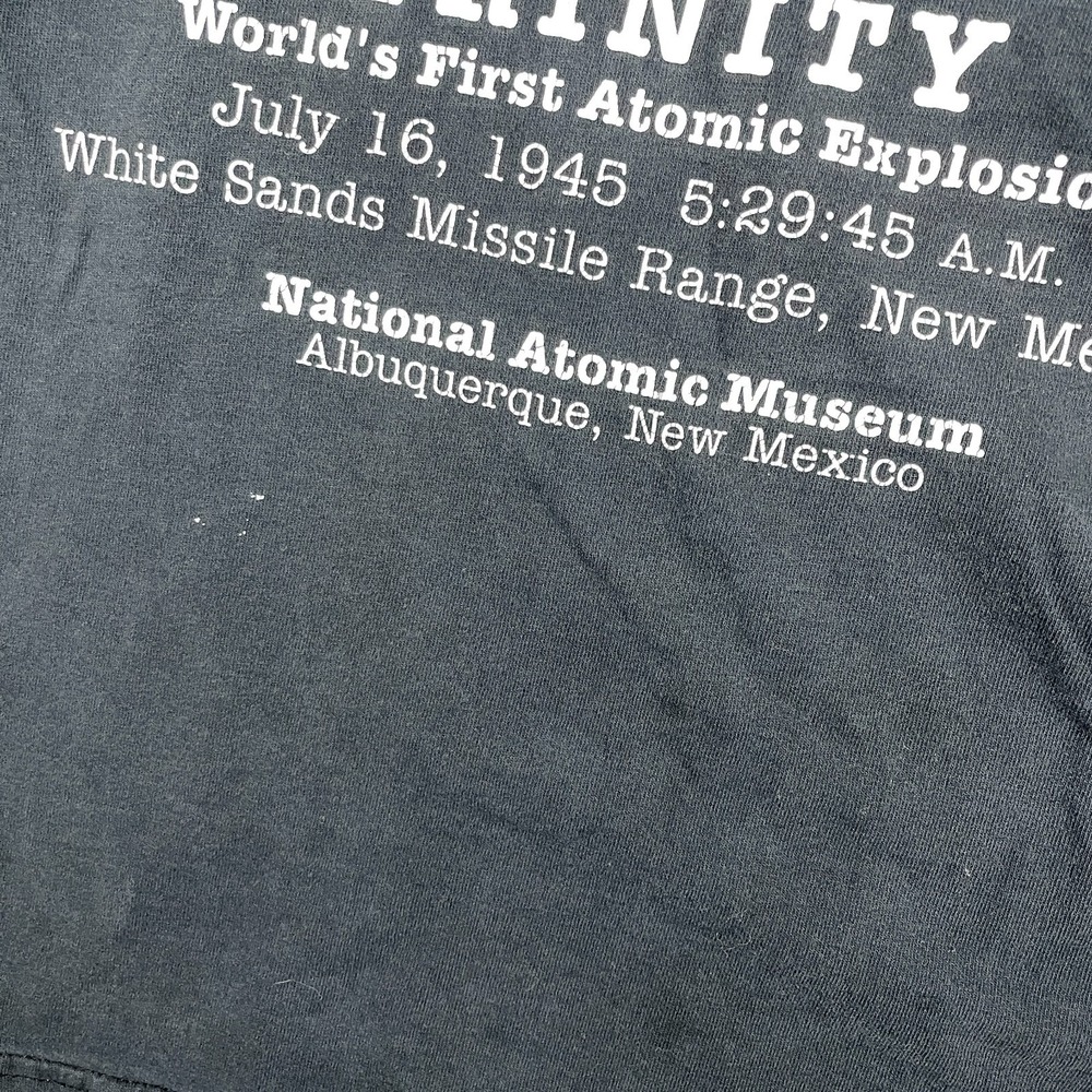 Vintage Y2K TRINITY World's First Atomic Explosion Faded Tshirt Large #3346 - Picture 7 of 10